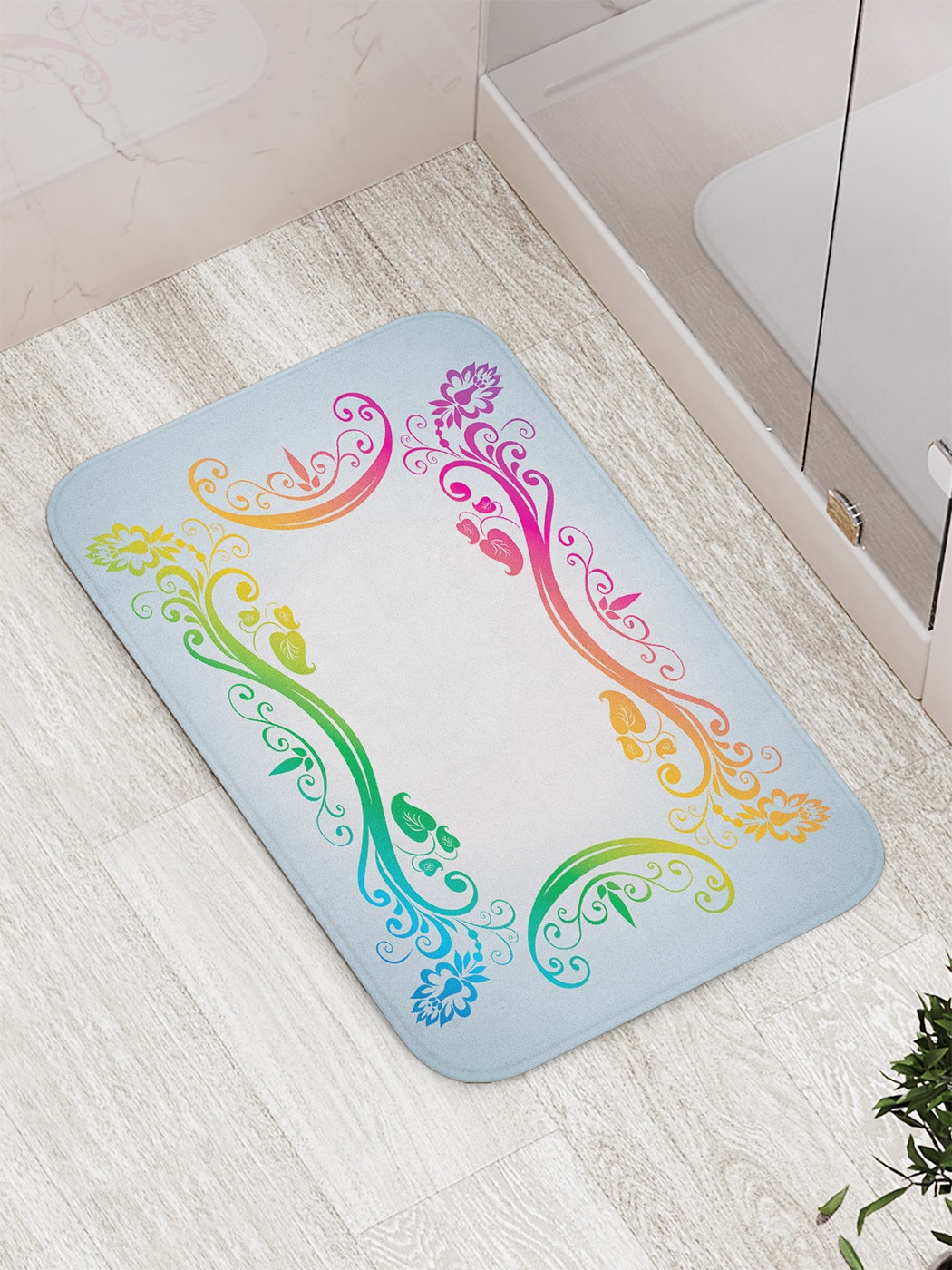 

bath_63035 Коврик противоскользящий для ванной, сауны, бассейна, 77х52 см