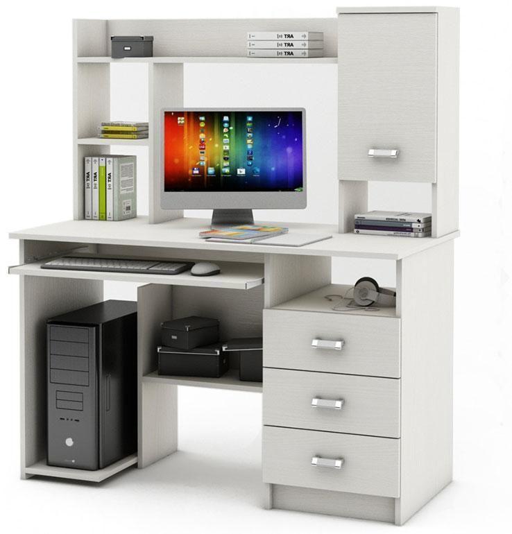 фото Компьютерный стол mf владимир имидж-18 белое дерево мф владимир