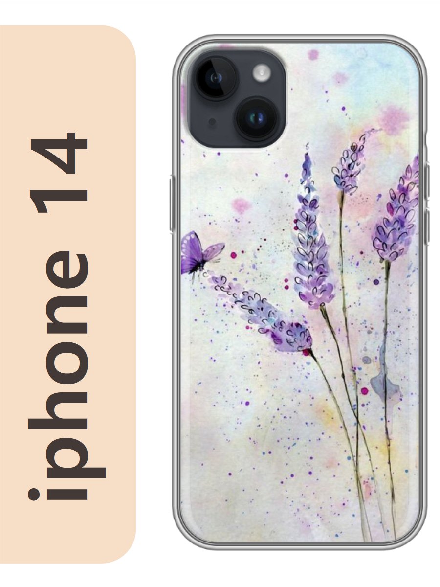 

Чехол на Apple Iphone 14 цветы 187, Прозрачный, Iph14flws
