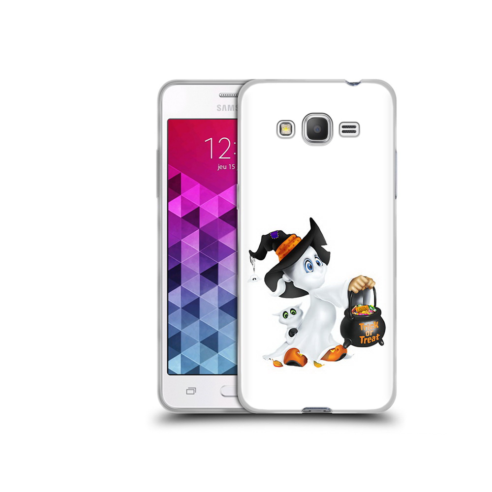 

Чехол MyPads Tocco для Samsung Galaxy Grand Prime Маленький призрак, Прозрачный, Tocco