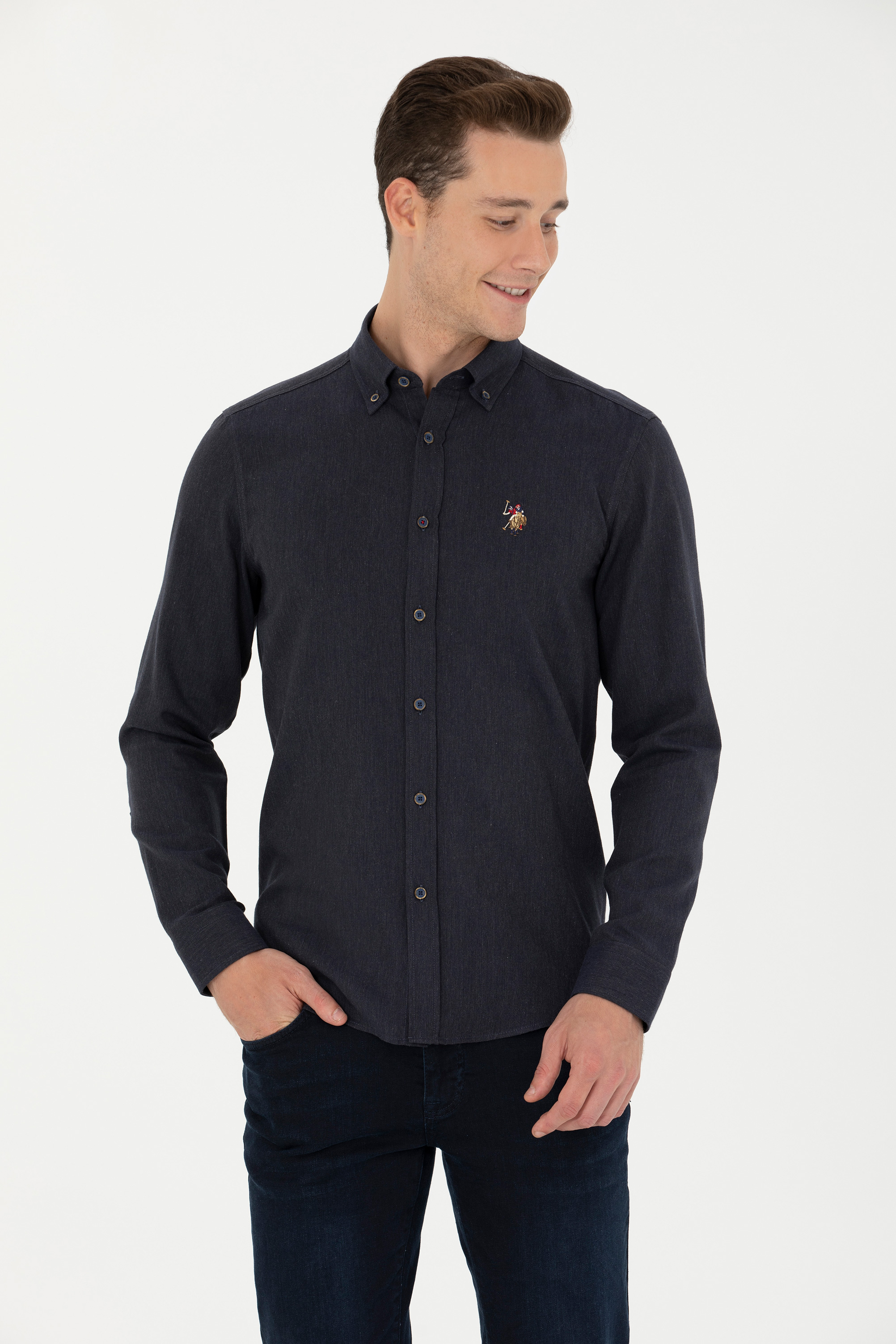 

Рубашка мужская US Polo Assn G081SZ0040AKIS023K синяя M, Синий, G081SZ0040AKIS023K