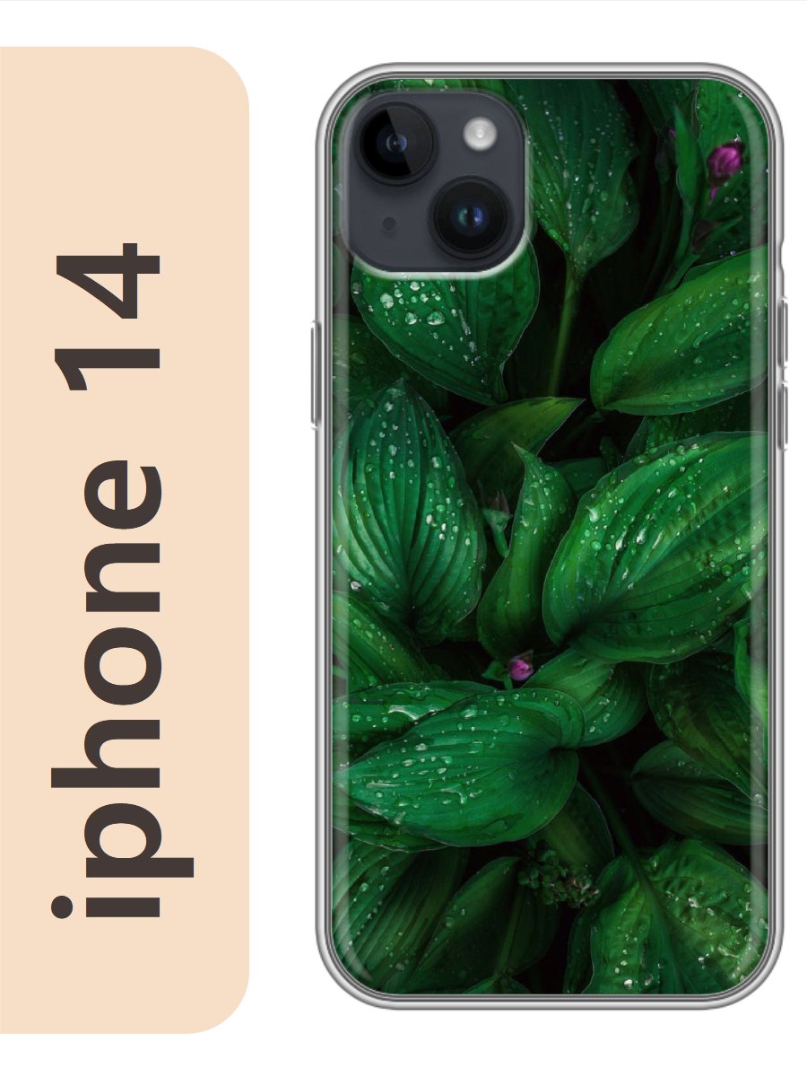 

Чехол на Apple Iphone 14 цветы листья 186, Прозрачный, Iph14flws