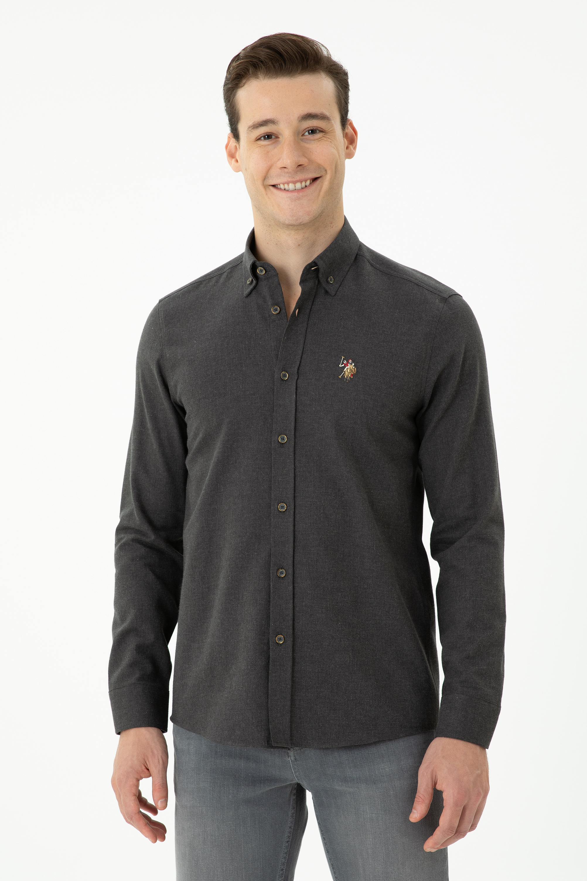 

Рубашка мужская U.S. POLO Assn. G081SZ0040AKIS023K серая S, Серый, G081SZ0040AKIS023K