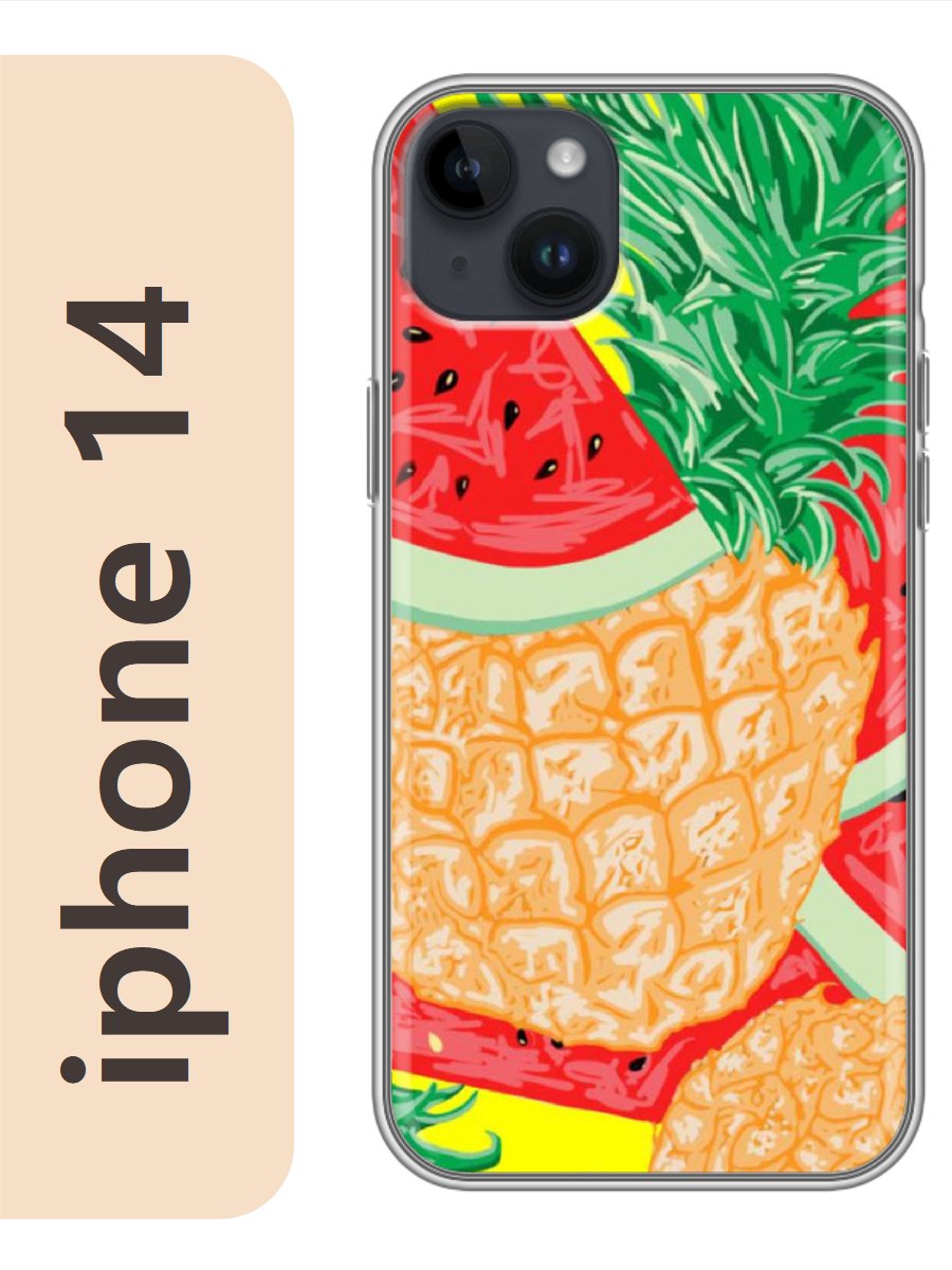 

Чехол на Apple Iphone 14 арбузы ананасы 160, Iph14rzne