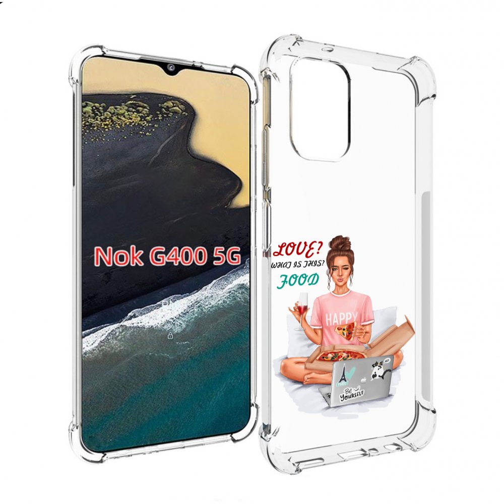 

Чехол MyPads девушка-с-ноутбуком женский для Nokia G400 5G, Прозрачный, Tocco