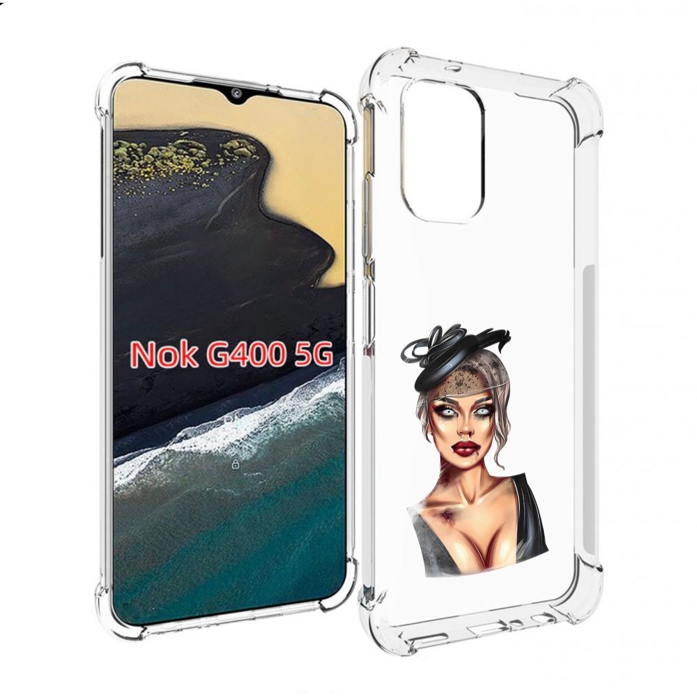 

Чехол MyPads девушка-с-линзами для Nokia G400 5G, Прозрачный, Tocco
