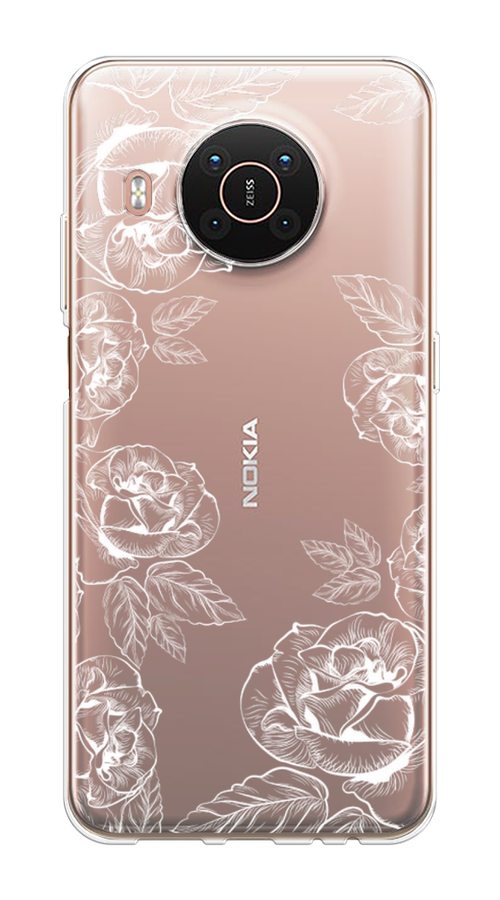 

Чехол на Nokia X20"Розы графика", Черный;серый, 124250-2