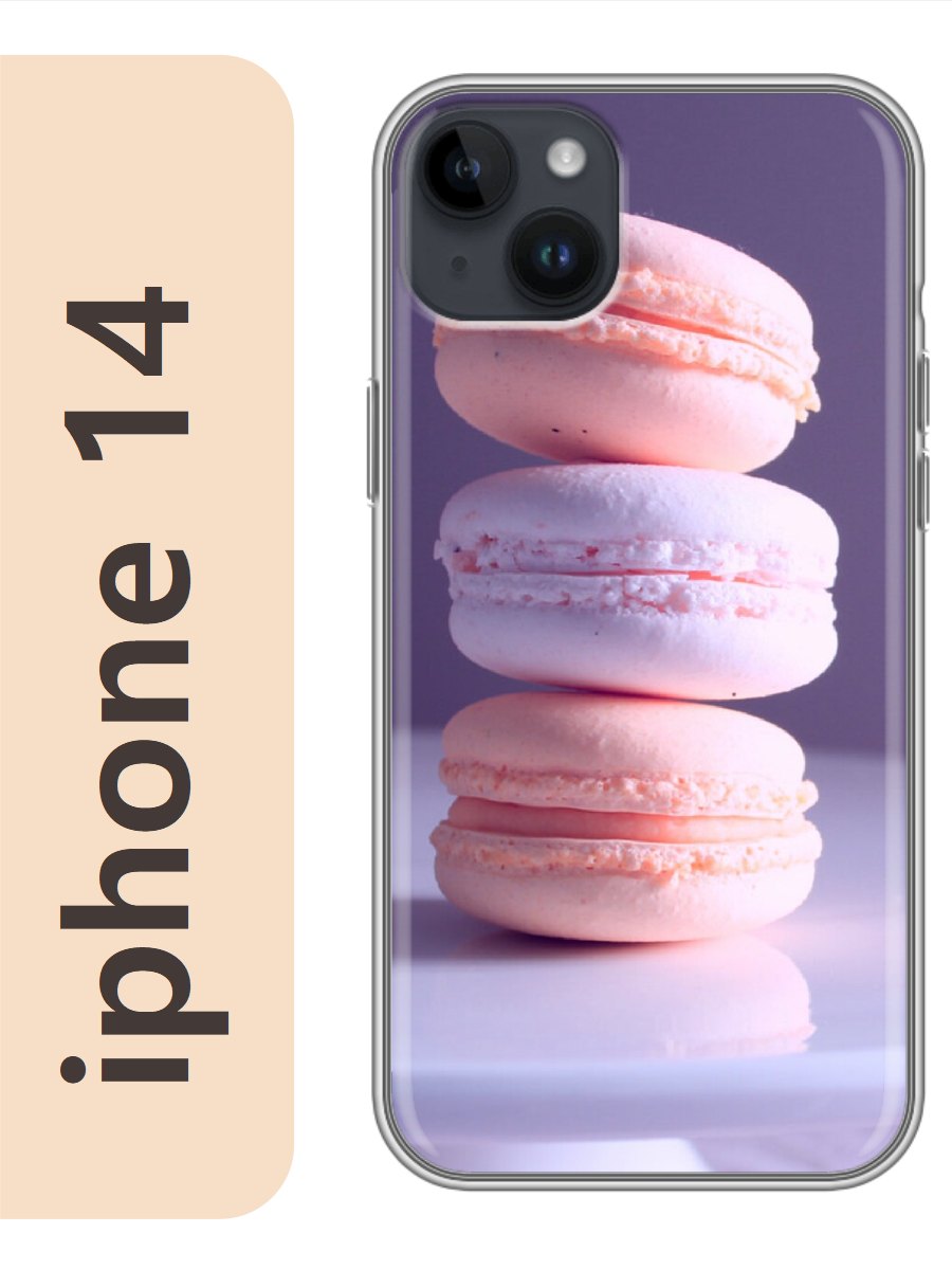 

Чехол на Apple Iphone 14 макаруны 128, Прозрачный, Iph14swts