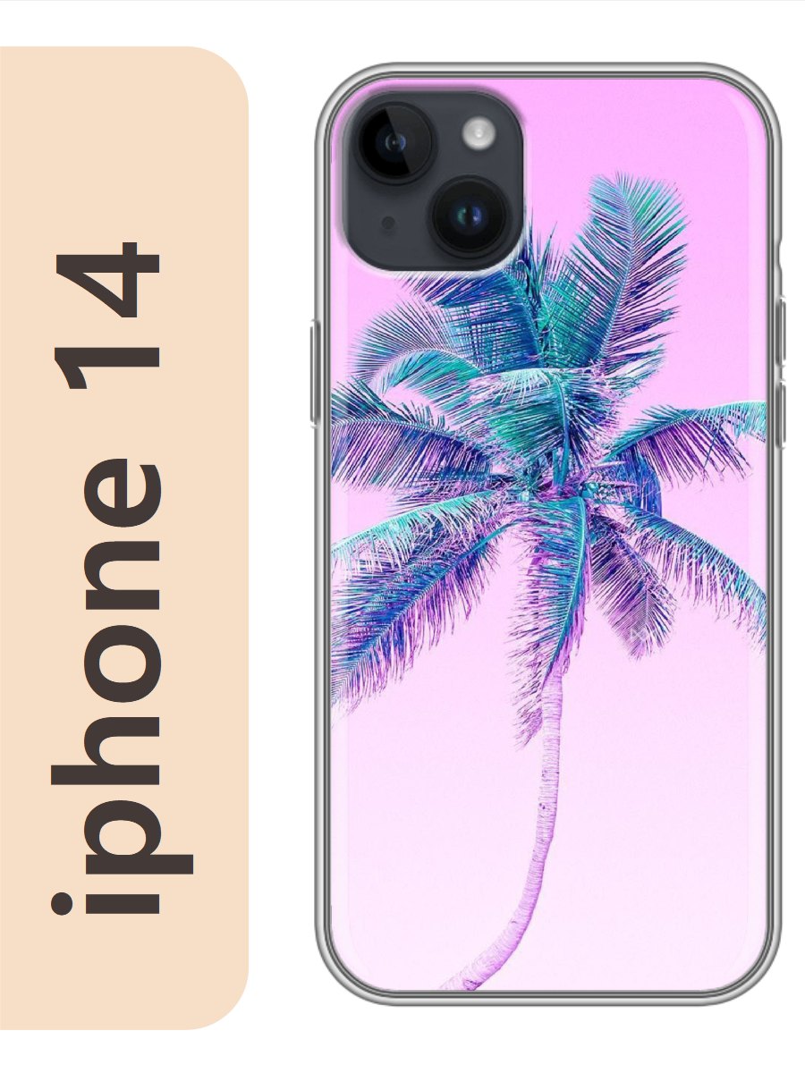 

Чехол на Apple Iphone 14 пальма 115, Прозрачный, Iph14rzne
