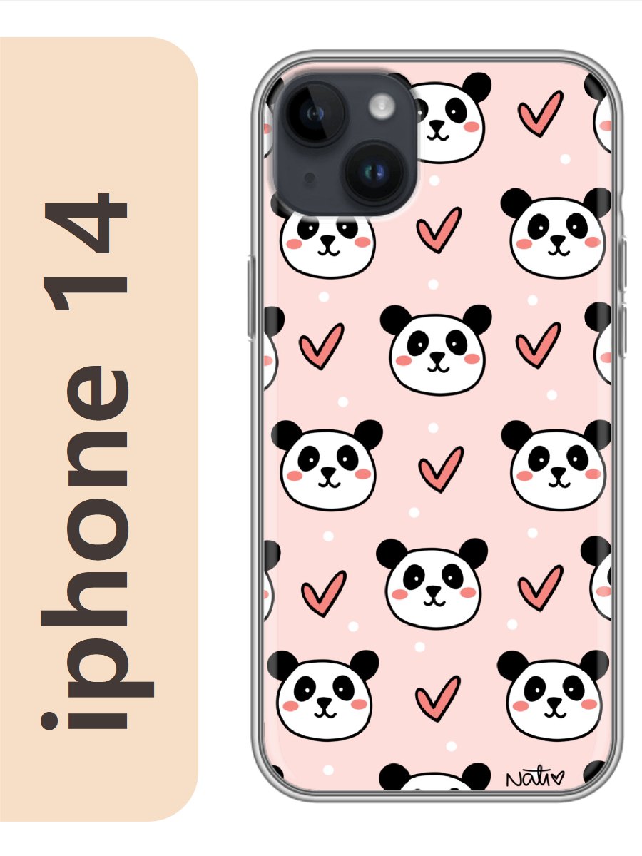 

Чехол на Apple Iphone 14 панда фон 106, Прозрачный, Iph14zhiv
