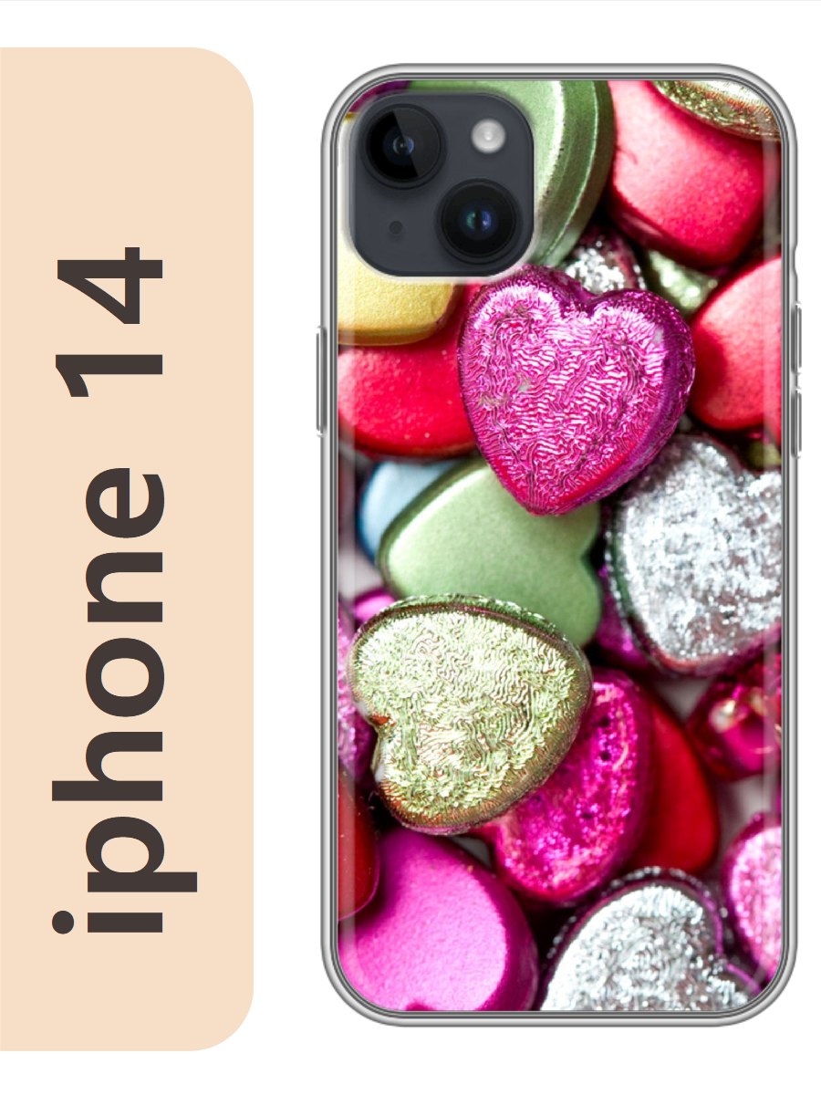 

Чехол на Apple Iphone 14 сердечки 078, Iph14rzne