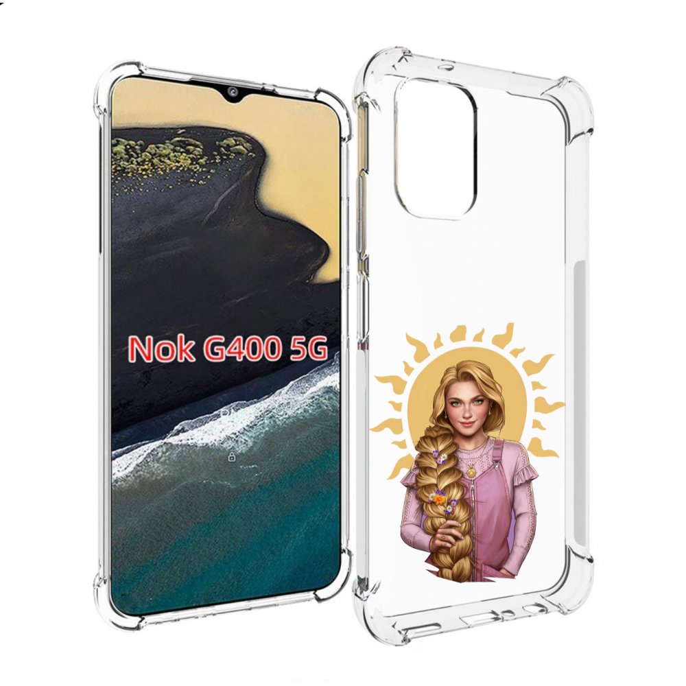 

Чехол MyPads девушка-с-большой-косой для Nokia G400 5G, Прозрачный, Tocco