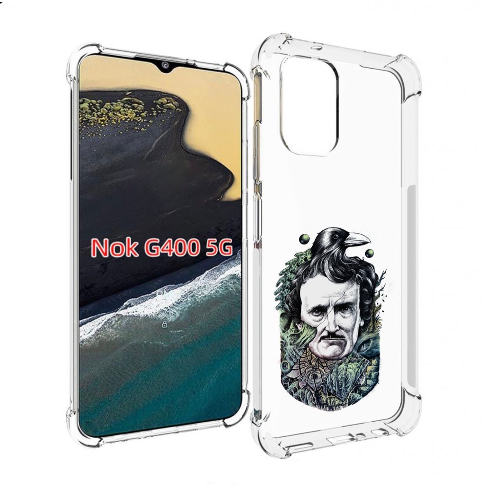 

Чехол MyPads Эдгар Аллан с вороном для Nokia G400 5G, Прозрачный, Tocco