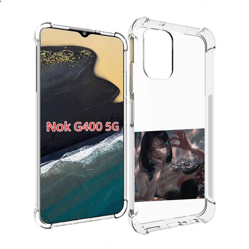 

Чехол MyPads девушка-с-алмазом для Nokia G400 5G, Прозрачный, Tocco