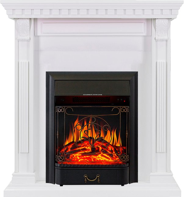 

Каминокомплект Orlean - Белый с очагом Majestic FX Black