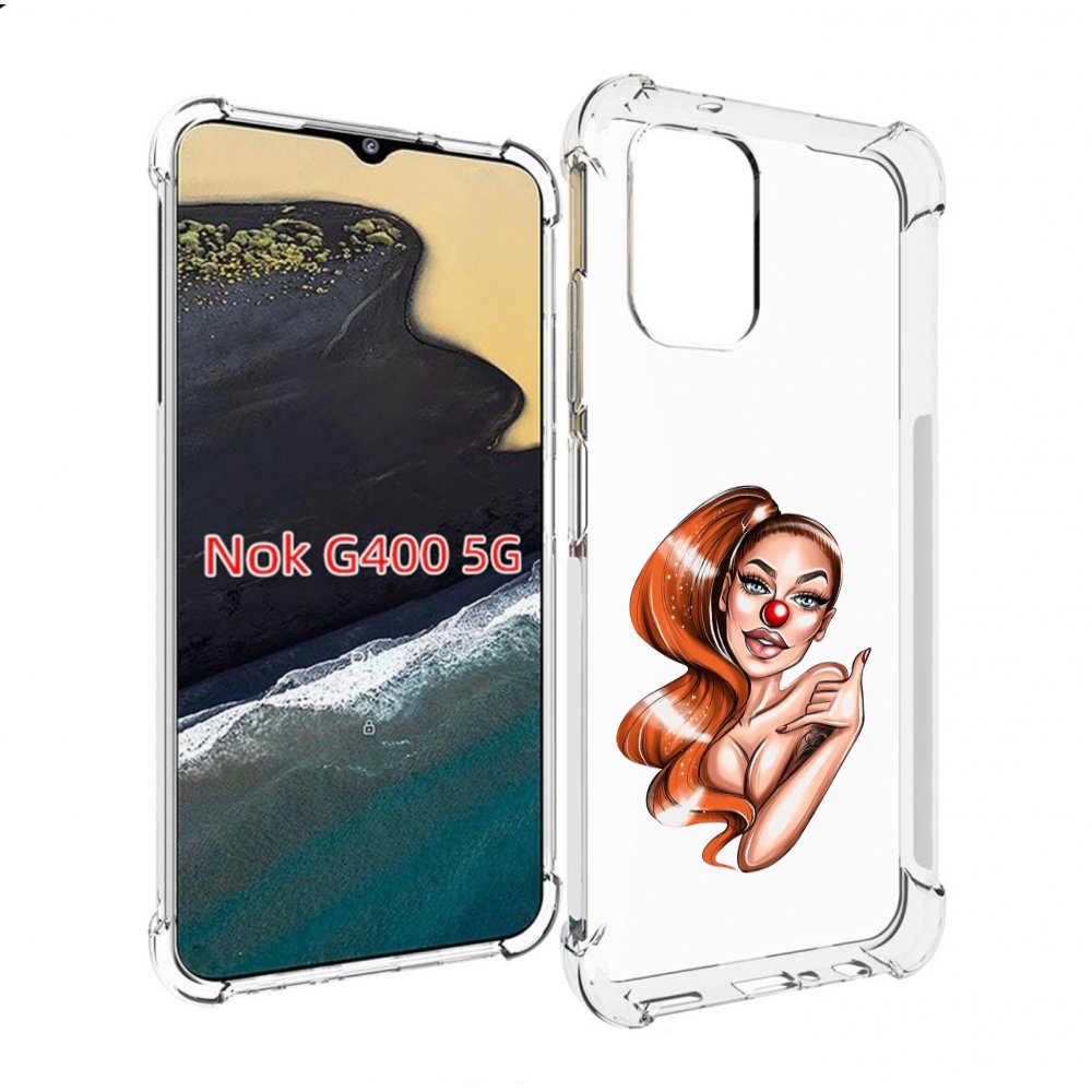 

Чехол MyPads девушка-клоун для Nokia G400 5G, Прозрачный, Tocco
