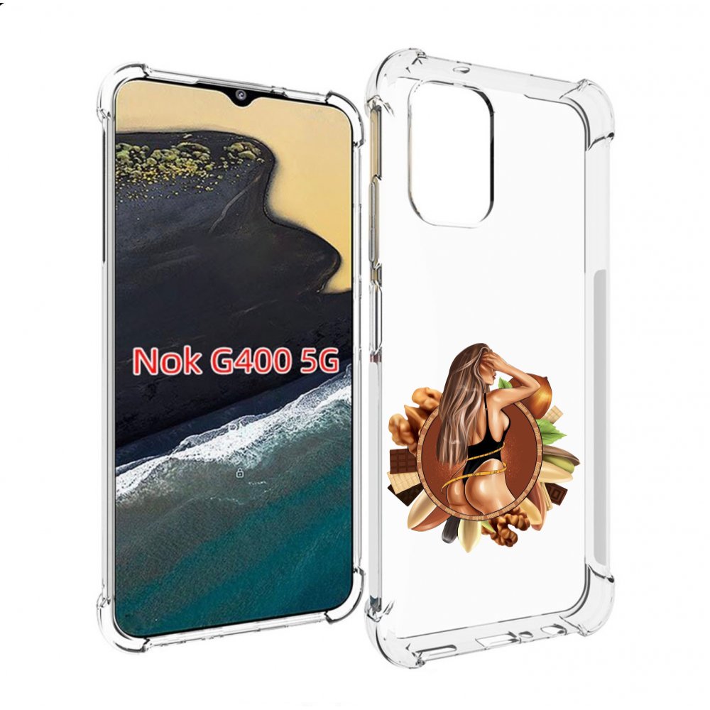 

Чехол MyPads девушка-в-черном-купальнике женский для Nokia G400 5G, Прозрачный, Tocco