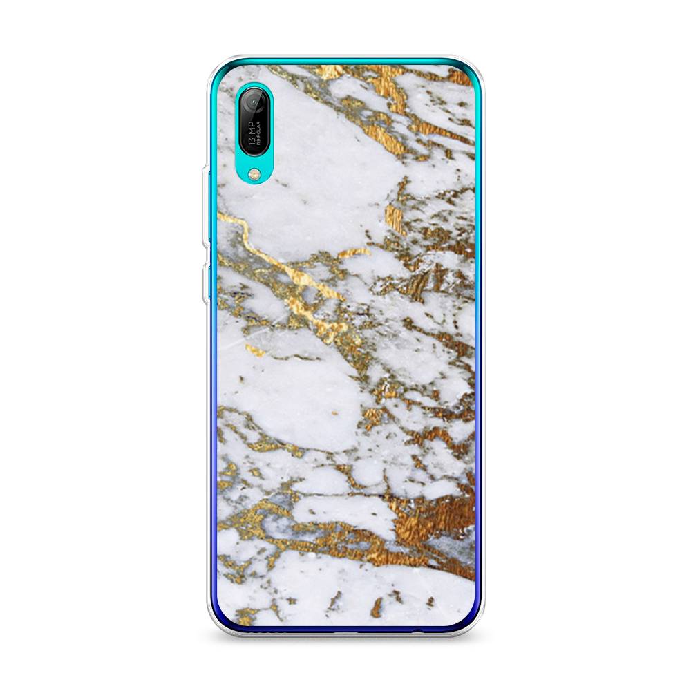 фото Чехол awog "белый мрамор" для huawei y6 pro (prime) 2019