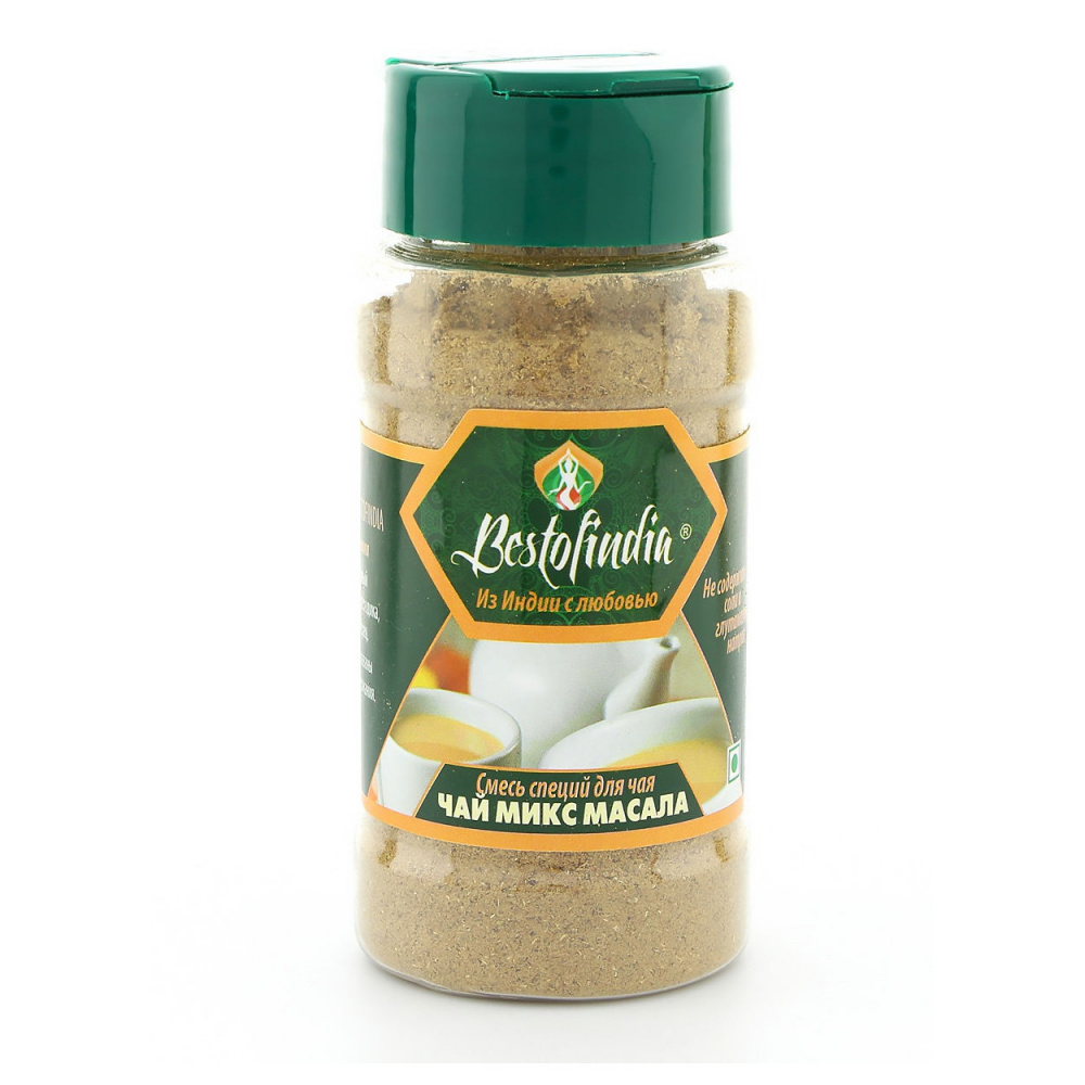 

Смесь специй для чая Bestofindia "Чай микс Масала, с дозатором, 50 г