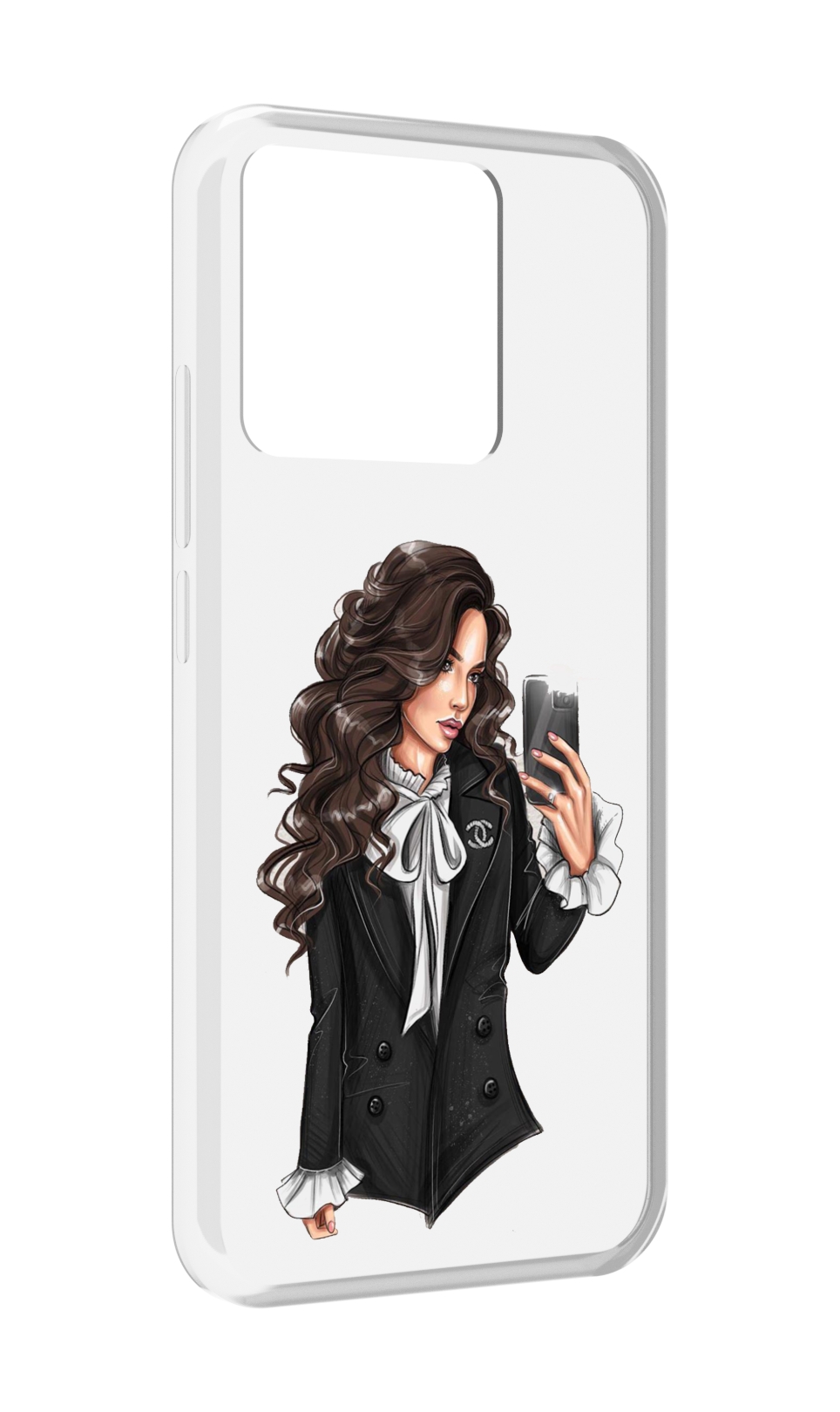 

Чехол MyPads Tocco для Xiaomi Redmi 10A Стильная-девушка, Прозрачный, Tocco