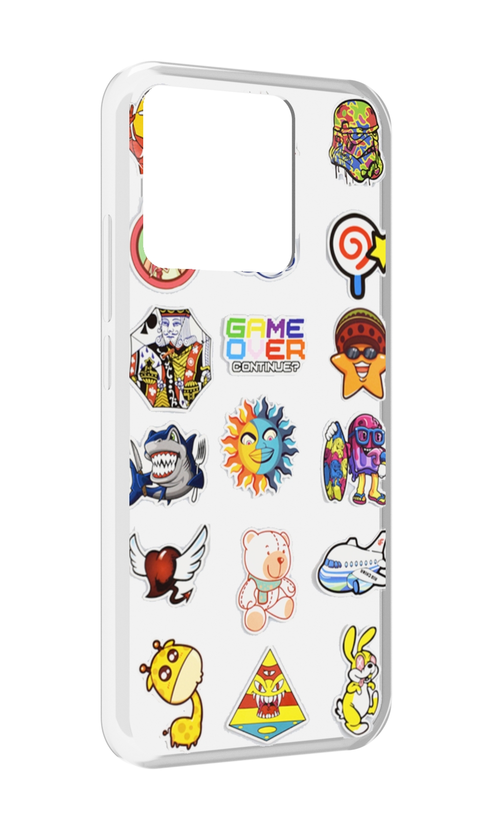 

Чехол MyPads Tocco для Xiaomi Redmi 10A Стикеры, Прозрачный, Tocco