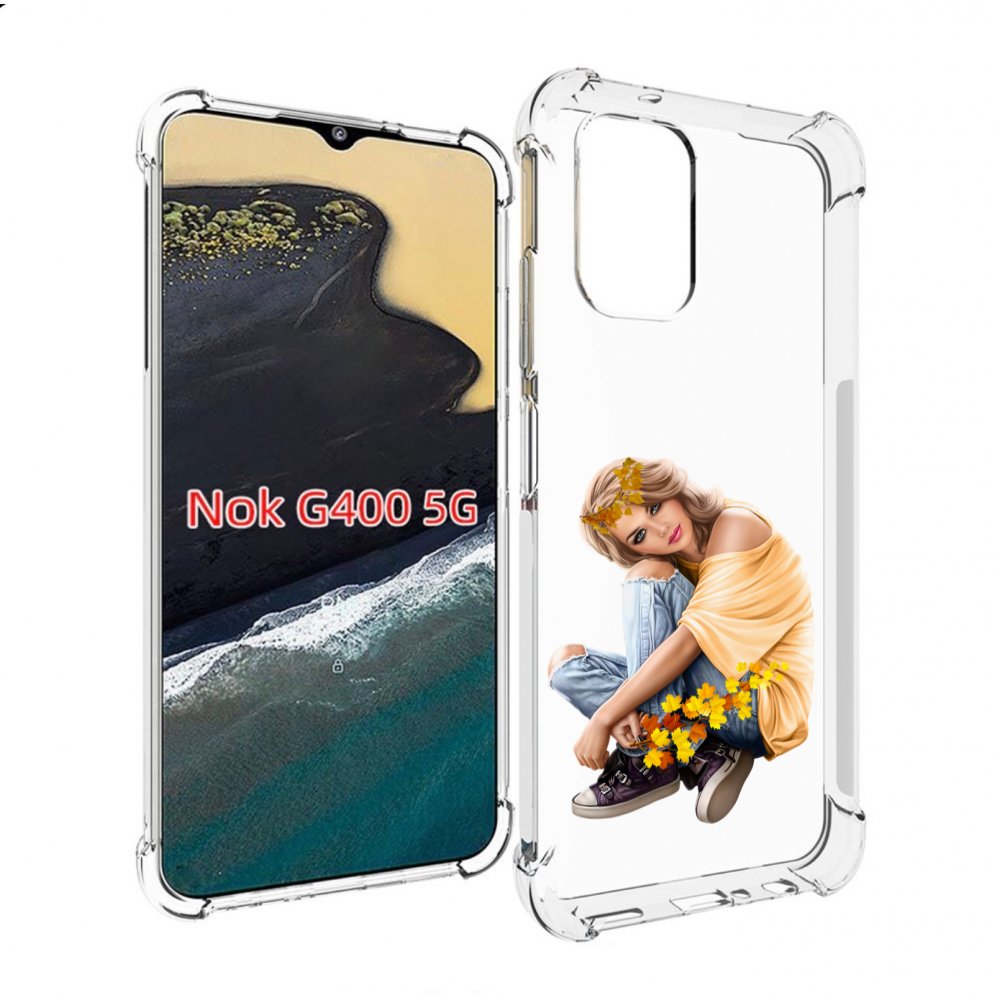 

Чехол MyPads девушка-в-цветочками женский для Nokia G400 5G, Прозрачный, Tocco