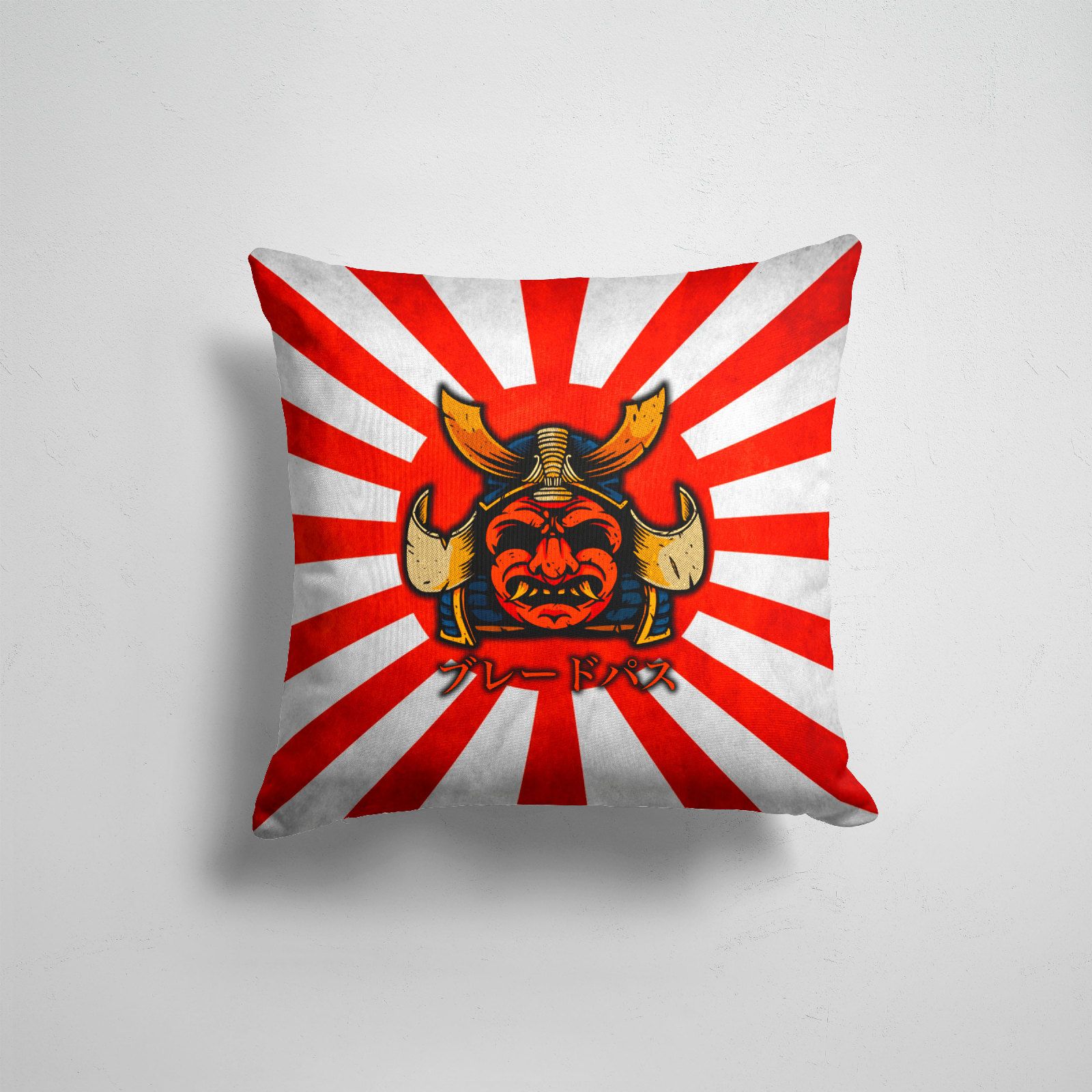 

Подушка декоративная 45х45см Популярные иллюстрации Самурай Sun samurai, Разноцветный