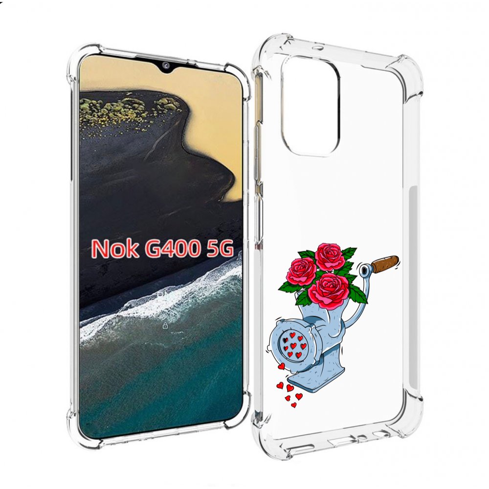 

Чехол MyPads Цветочные сердца для Nokia G400 5G, Прозрачный, Tocco