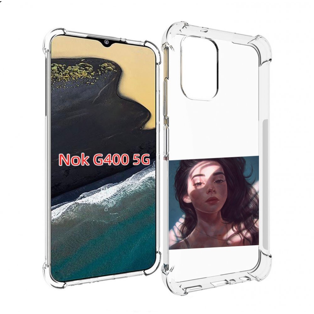 

Чехол MyPads девушка-в-лучах женский для Nokia G400 5G, Прозрачный, Tocco