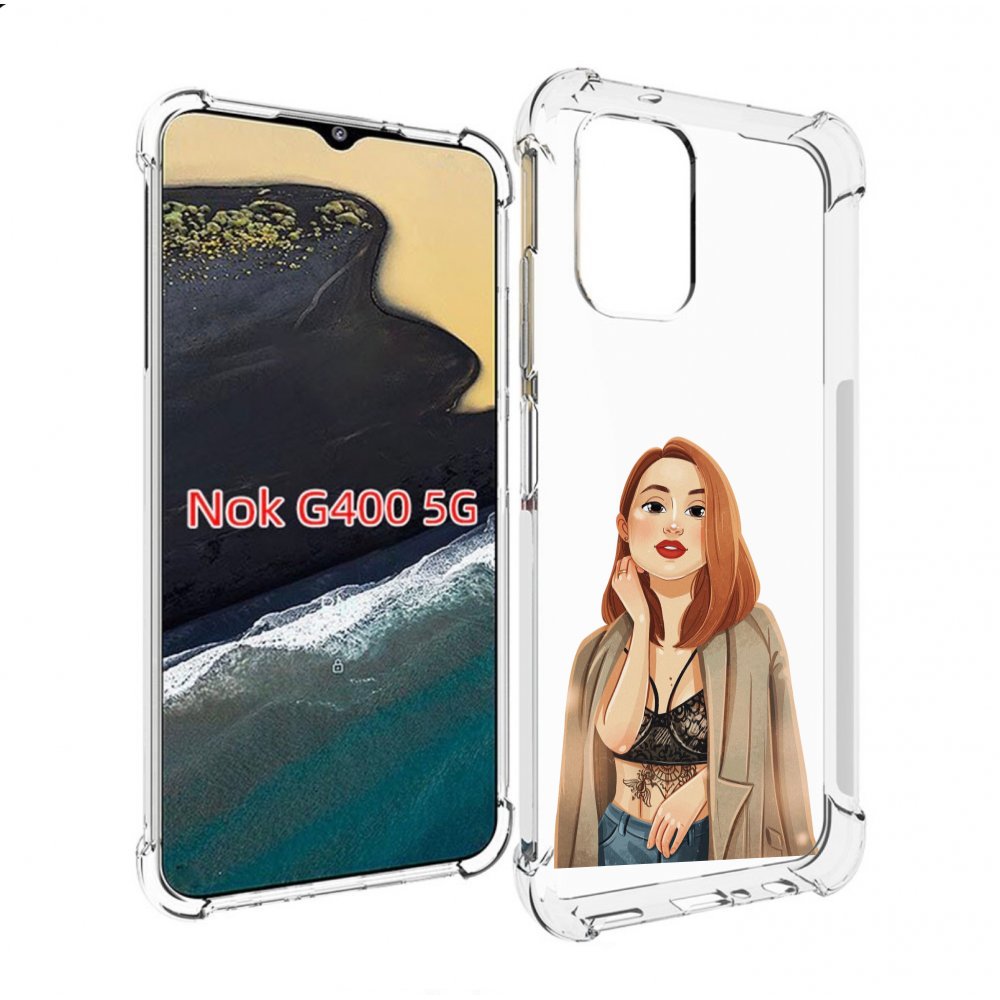 

Чехол MyPads девушка-в-кружевном-2 для Nokia G400 5G, Прозрачный, Tocco
