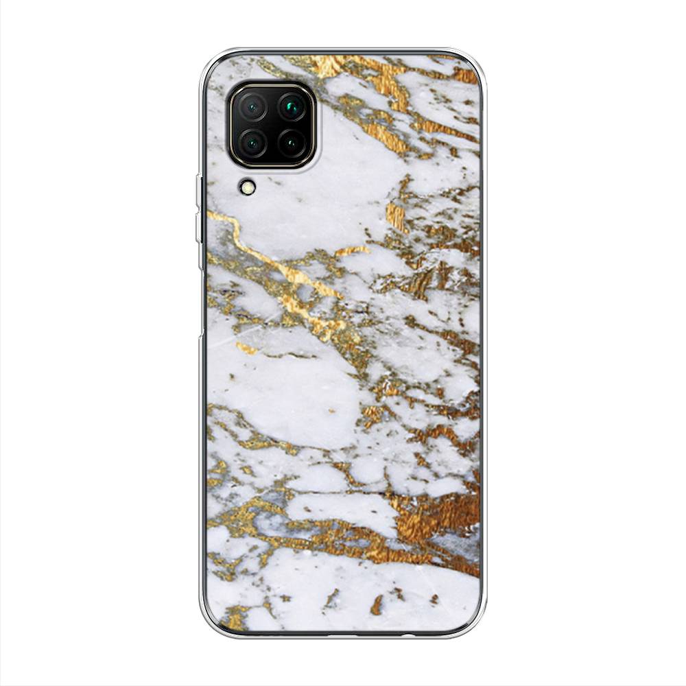 фото Чехол awog "белый мрамор" для huawei nova 6 se