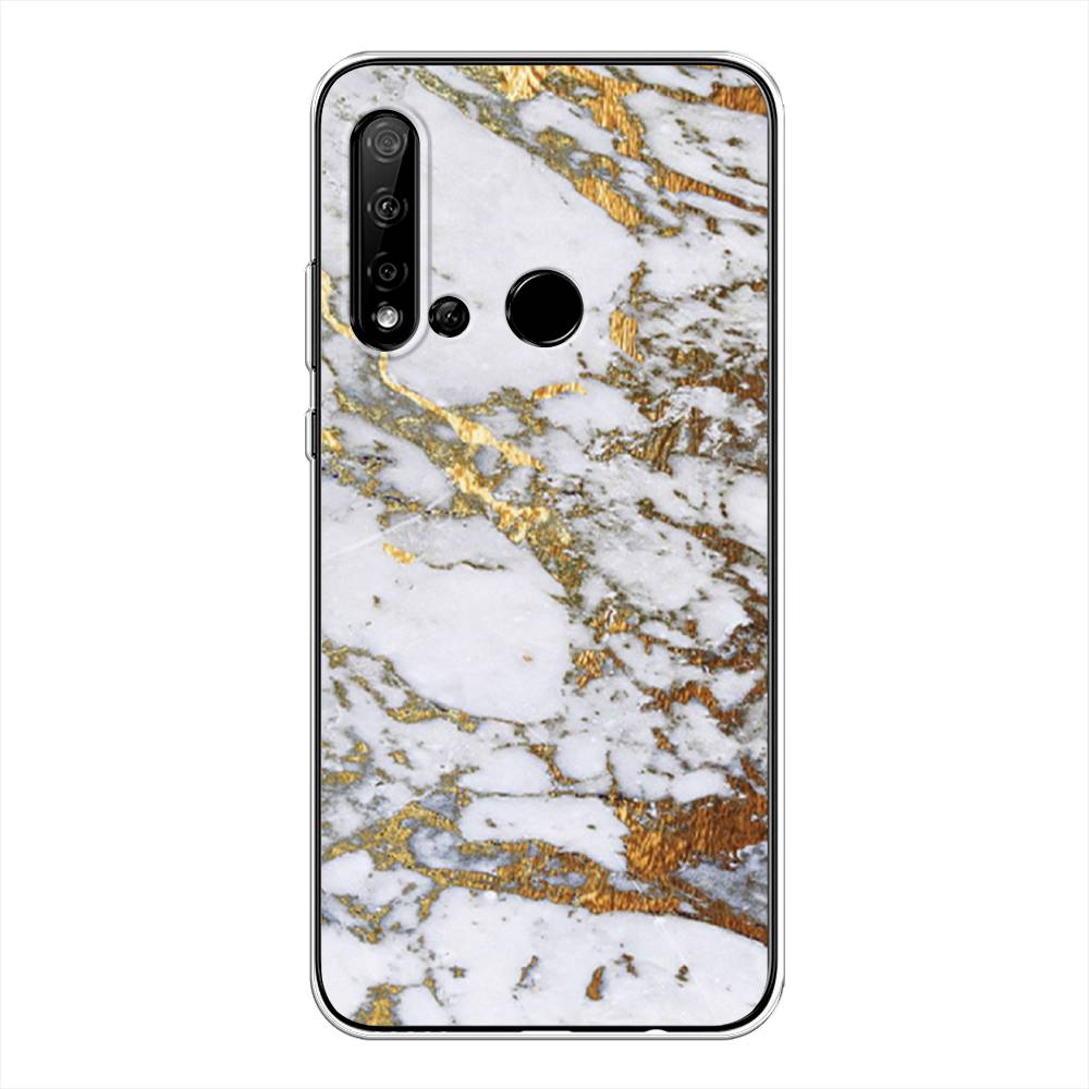 фото Чехол awog "белый мрамор" для huawei nova 5i