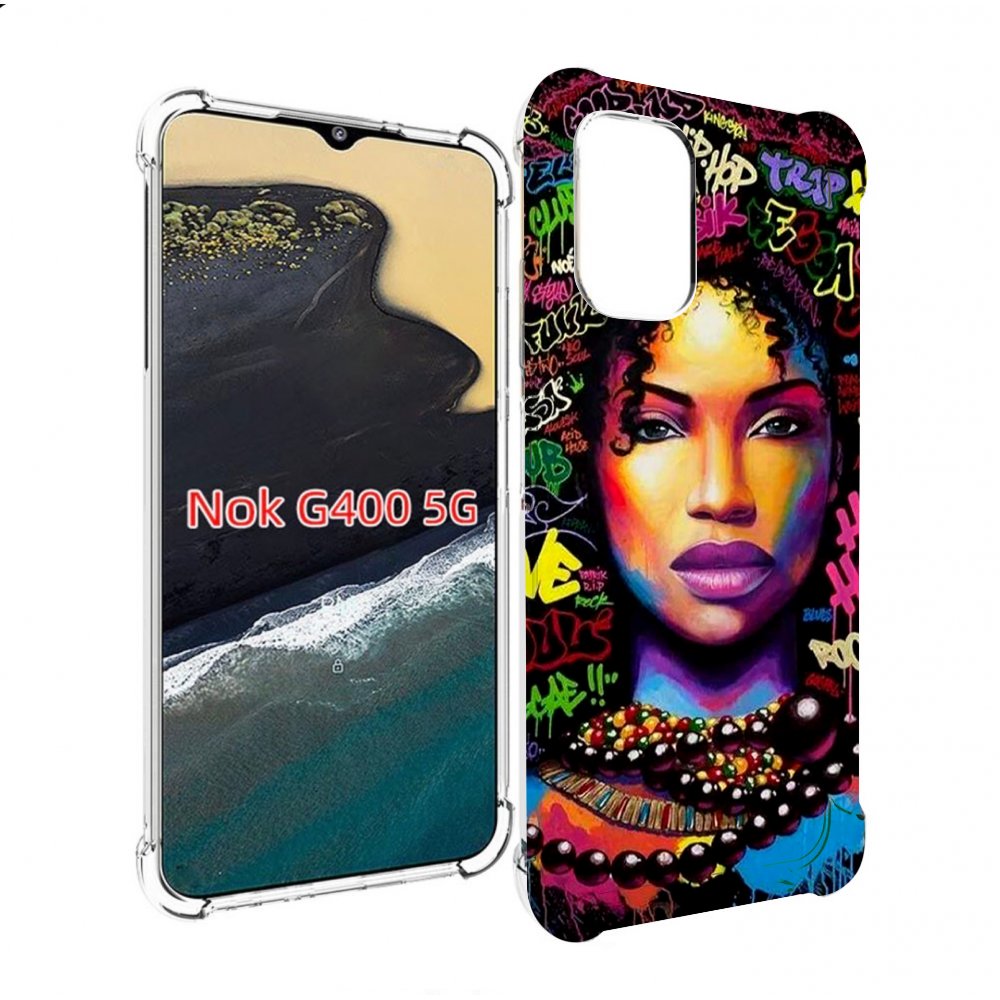 

Чехол MyPads девушка-в-граффити женский для Nokia G400 5G, Прозрачный, Tocco