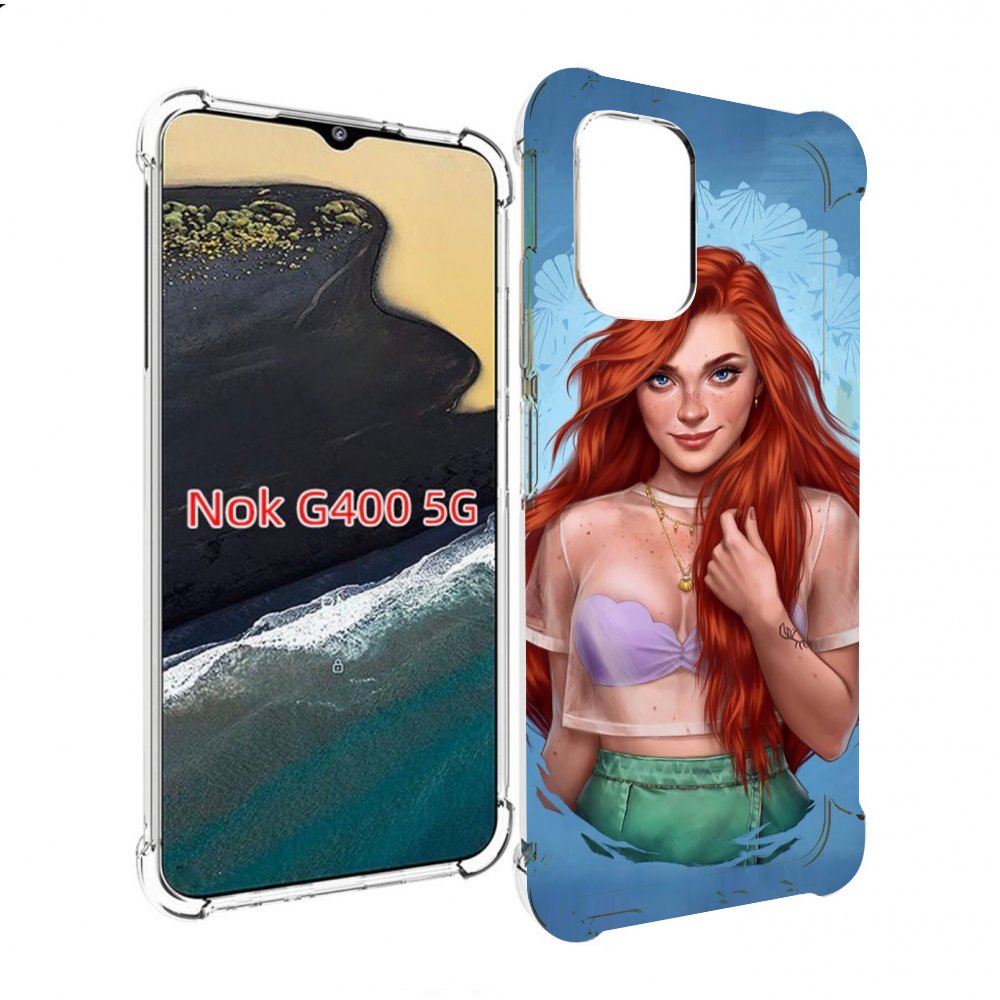 

Чехол MyPads девушка-в-голубом-фоне женский для Nokia G400 5G, Прозрачный, Tocco
