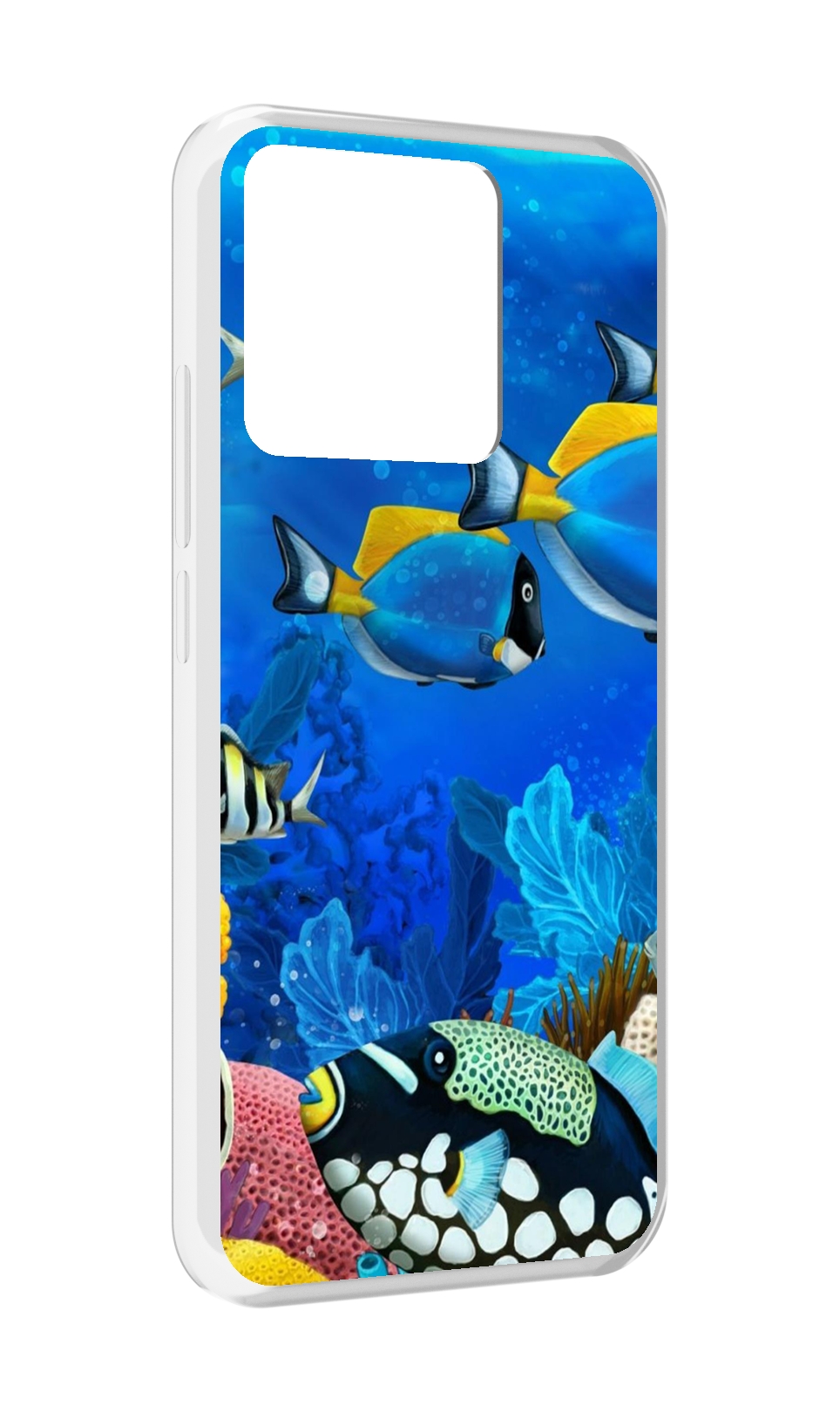 

Чехол MyPads Tocco для Xiaomi Redmi 10A Рыбки, Прозрачный, Tocco