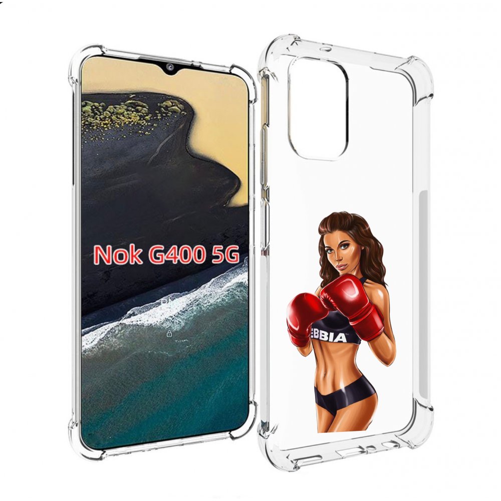 фото Чехол mypads девушка-в-боксерских-перчатках женский для nokia g400 5g