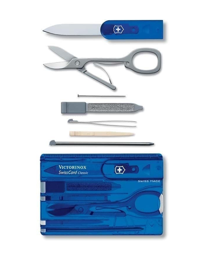 

Швейцарская карточка VICTORINOX SwissCard Classic, 10 функций, полупрозрачная синяя, Прозрачный;синий, SwissCard Classic