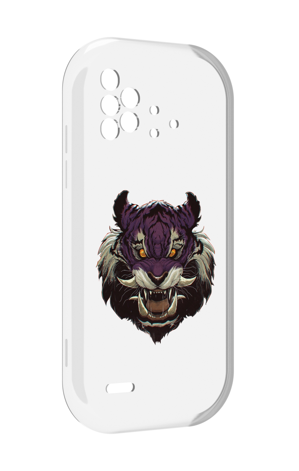 

Чехол MyPads Страшный-тигр для UMIDIGI Bison X10 / X10 Pro, Прозрачный, Tocco