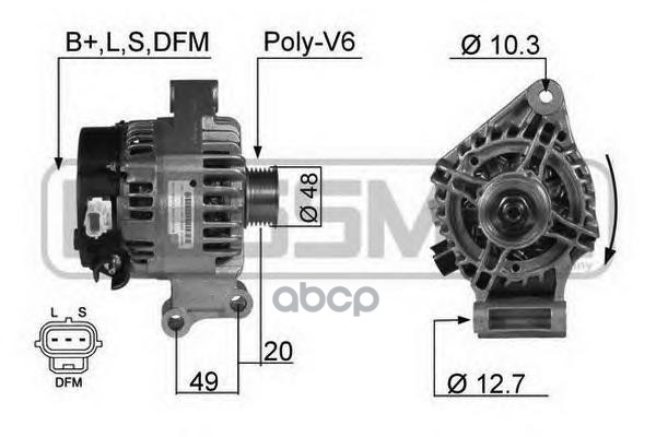 

ERA Генератор FORD FOCUS (DAW, DBW) 1.6 16V [199810-200411] ERA 210357