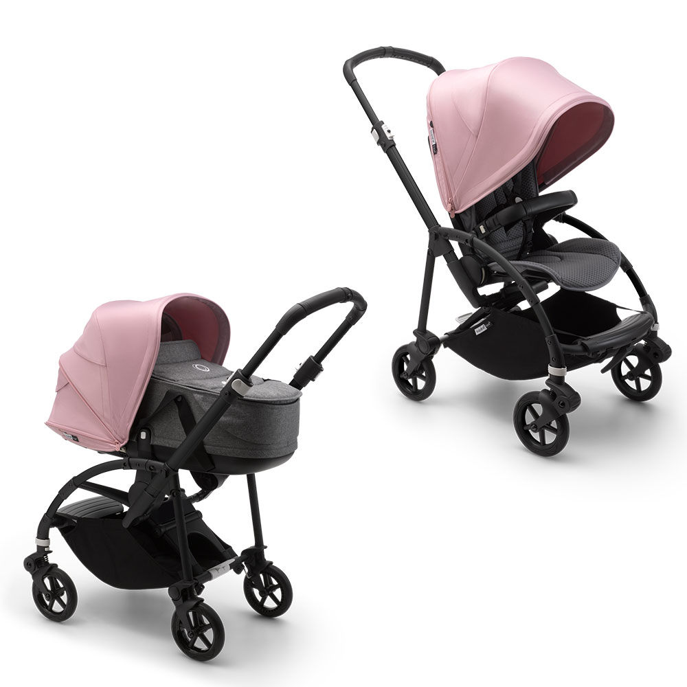 

Bugaboo bee6 коляска 2 в 1 black/grey melange/soft pink, Bee6 2 В 1