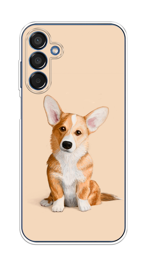 

Чехол на Samsung Galaxy M15 5G "Грустный Корги", Коричневый;бежевый, 2109550-1
