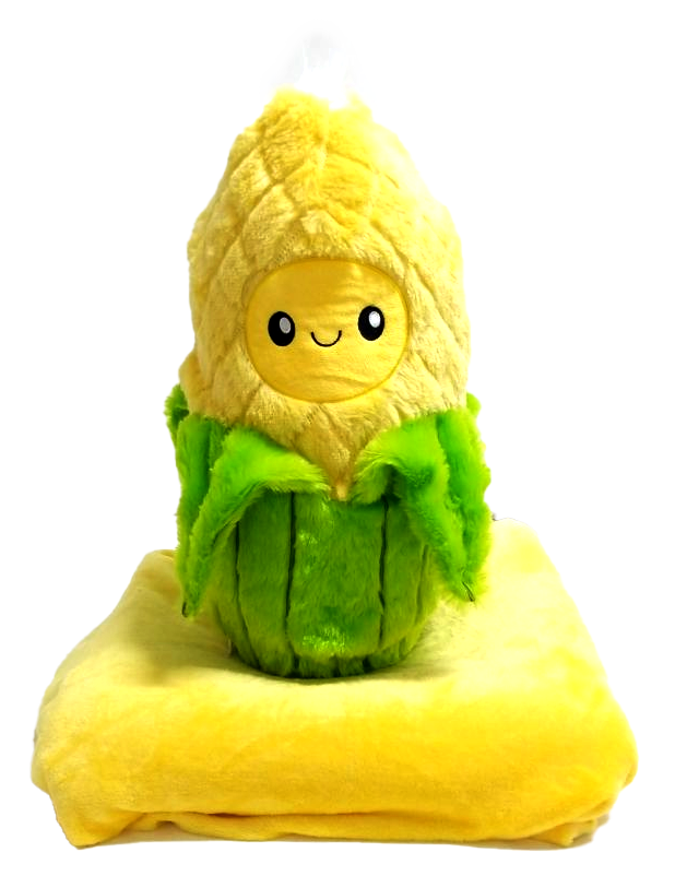

Мягкая игрушка La-LaLand Подушка с пледом 3 в 1, Кукуруз, синий - 55 см, Желтый, Подушка с пледом 3 в 1, Кукуруз