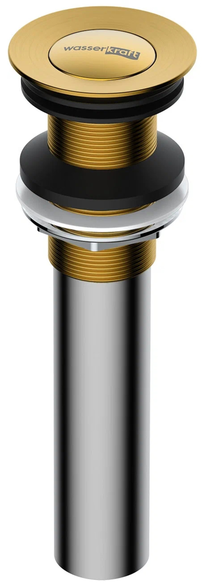 Донный клапан WasserKRAFT Push-up матовое золото A252