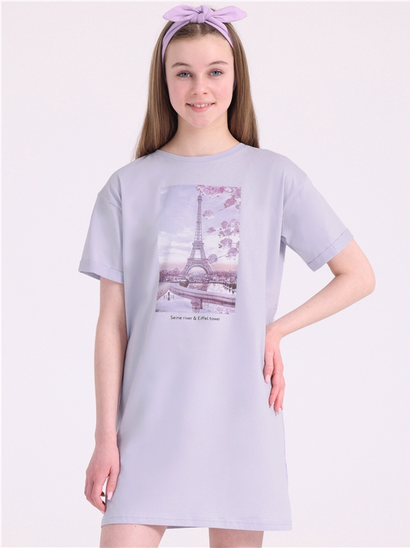 Платье детское Апрель 250дев001Д2У, светло-сиреневый Сиреневая башня, 158 горка family башня f 711