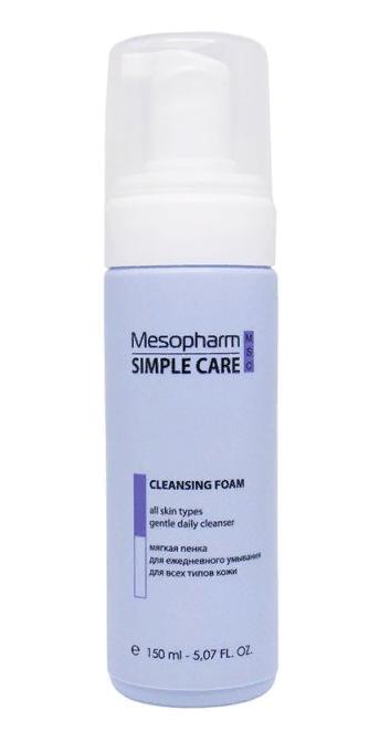 Пенка Mesopharm Professional мягкая для ежедневного умывания CLEANSING FOAM 150 мл aravia professional пенка для умывания с муцином улитки и зелёным чаем snail foam cleanser 160 мл