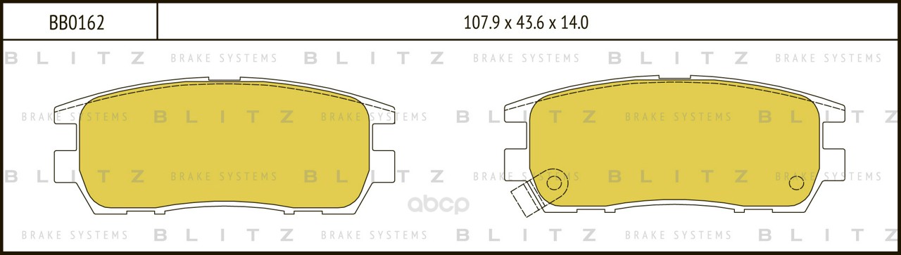 

Тормозные колодки BLITZ задние для Mitsubishi Pajero 1990-1994, Space Gear 1995- BB0162