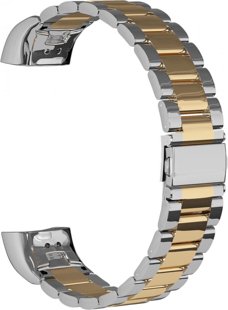 

Ремешок GSMIN Classic Collection для фитнес браслета Honor Band 5 (Серебристо-золотистый), Ремешок стальной GSMIN Classic Collection