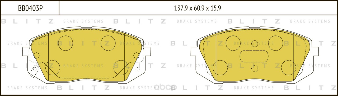 

Тормозные колодки BLITZ передние BB0403P