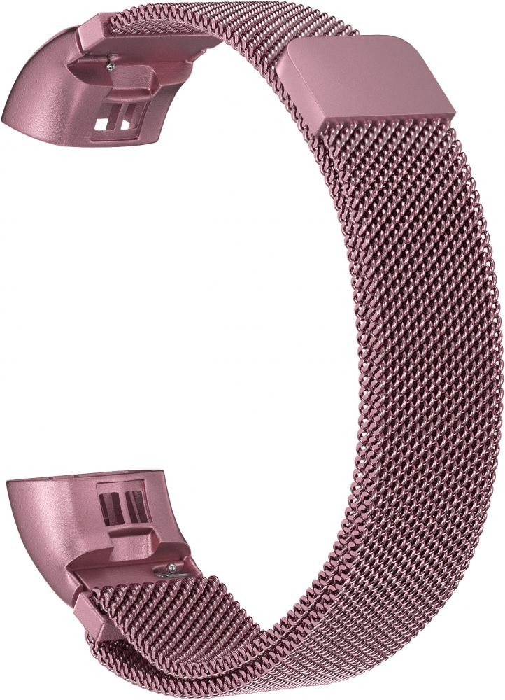 

Ремешок металлический GSMIN Milanese Loop для фитнес браслета Honor Band 5 (Розовый), Ремешок металлический GSMIN Milanese Loop