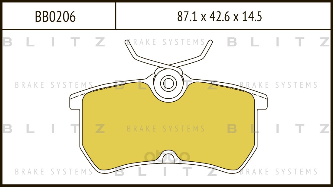 Тормозные колодки BLITZ дисковые для Ford Focus 1998- BB0206 100057011836